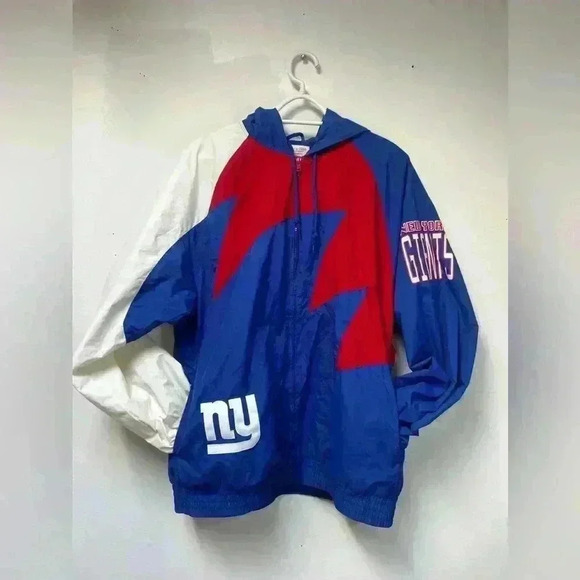 Rare Vintage New York Giants Mitchell & Ness Starter Full Zip Football Jacket XL - Picture 4 of 8
